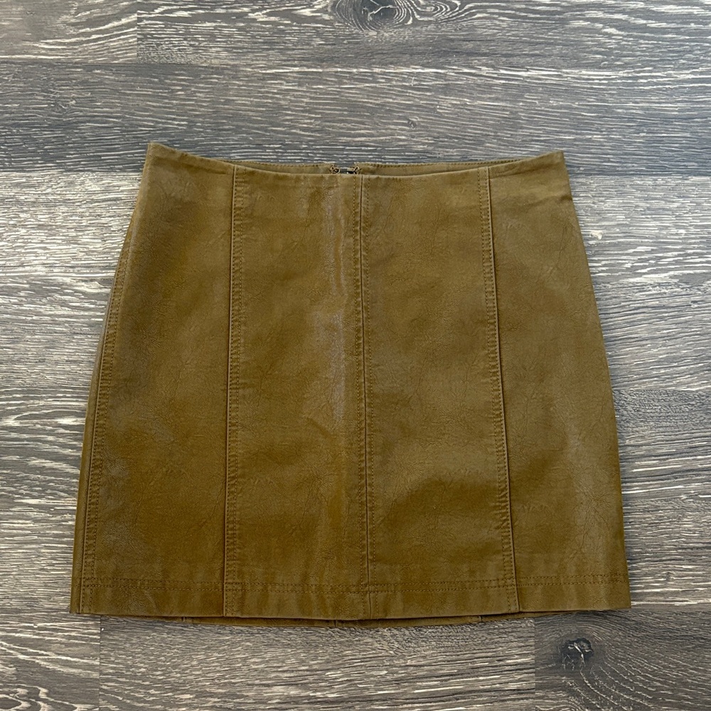Free people leather skirt